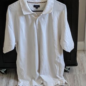 Burberry Golf Polo Shirt Short Sleeve White XL